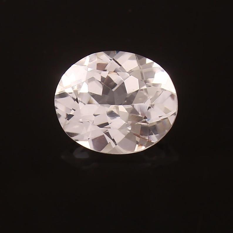 AAA Flawless 20x15 mm Heated Ceylon White Sapphire Oval Cut Loose Gemstone