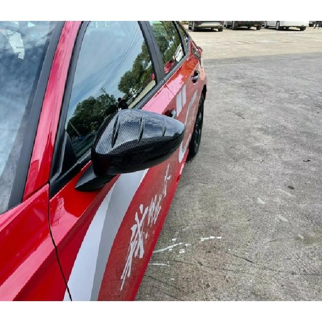 ABS Rearview Carbon Fiber Cover Cup Mirror Trim For - Honda Civic Sedan