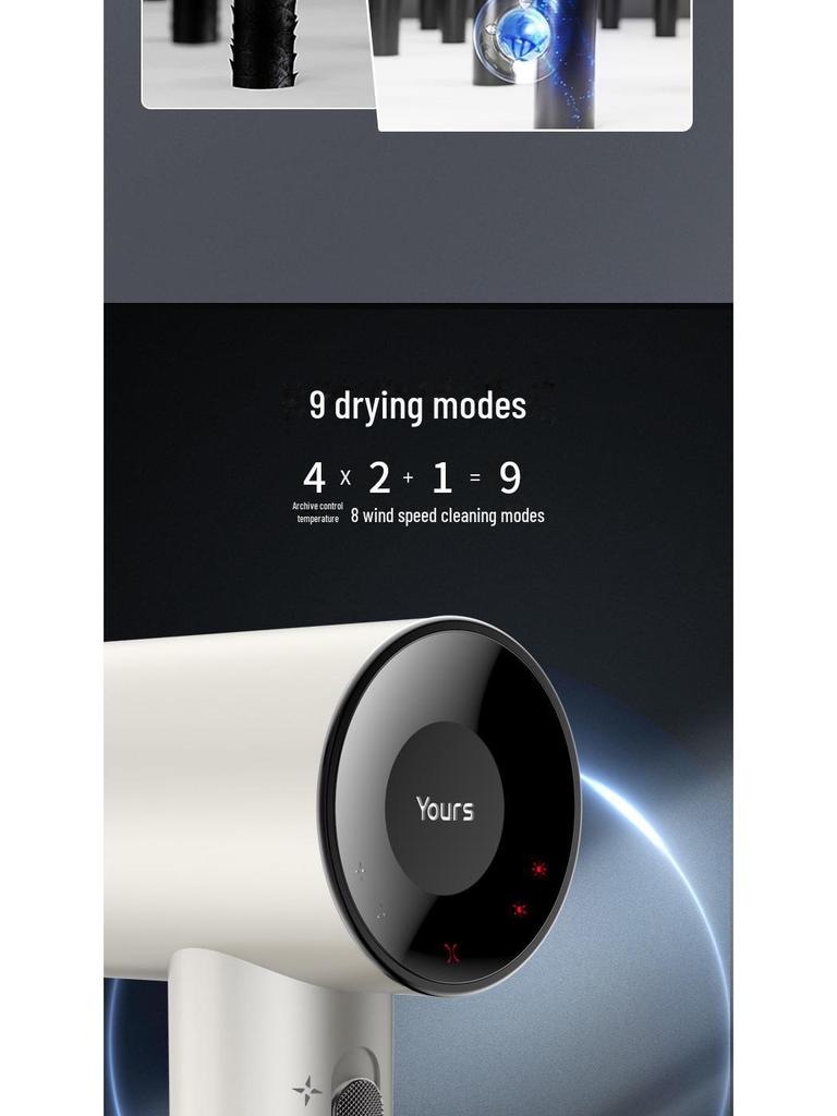 Yongri High-Speed Ionic Hair Dryer - Silent, Quick-Drying, Powerful for Home & Salon Use