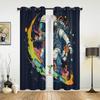 Sporty Astronaut Skateboard Window Curtains for Living Room Bedroom Curtain Modern Kitchen Blinds Drapes Curtains