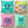 Classic Cartoon The Bumble Nums Cushion Cover Soft  EasyWash Pillow Case  Versatile for Couch Bed Travel and Office