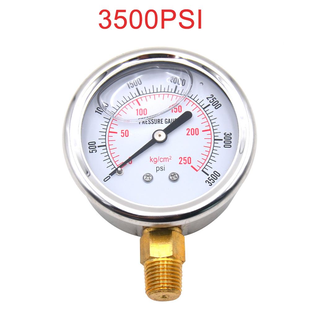3500/200 PSI Pressure Gauge Dial Digital Pressure 0-14 Bar Vacuum Manometer 3/4 NPT for Water Pump Air Gas Water Fuel Liquid