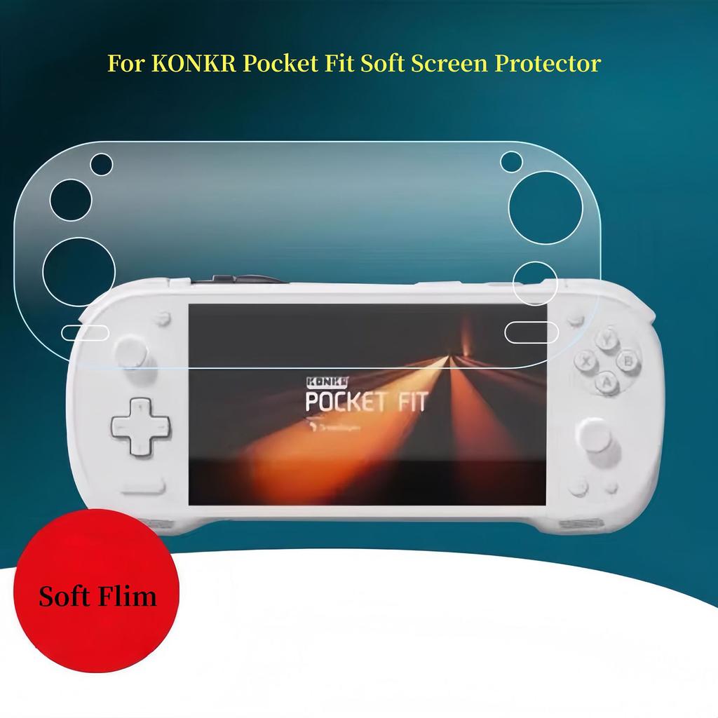 2 Pack Screen Protector for Ayaneo KONKR Pocket FIT Handheld Game Console Flexible Screen Guard Anti-Fingerprint Case Friendly