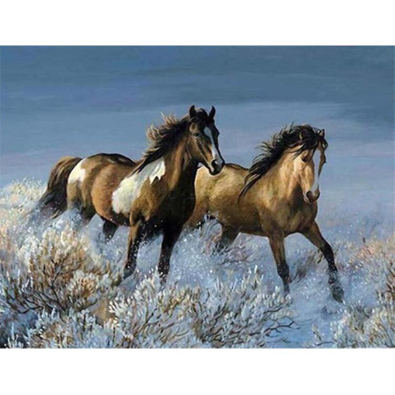 Horse DIY 5D Diamond Painting Full Round Drill Animal Diamond Embroidery Mosaic Cross Stitch Kits Wall Art Home Decor Gift