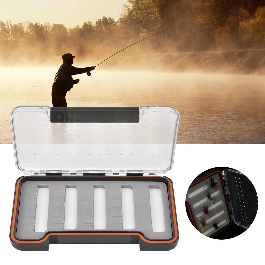 Transparent Fly Lure Box Magnetic Bait Storage Case Container   Fishing Parts