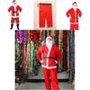 Tradiční pánský kostým Santa Clause s plnovousem, páskem a čepicí v klasické červené a bílé