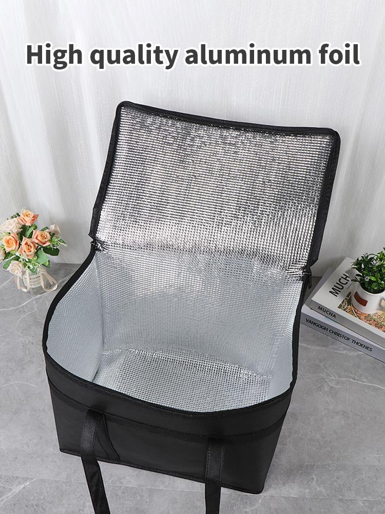 Vliestasche mit Isolierung, isolierte Aluminiumfolie, große Kapazität zum Mitnehmen, Kälteisolierung, dicke, handliche Picknicktasche
