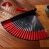 Chinese Style Hand-painted Silk Portable Fan Dance Fan Summer Ink Folding Fan Ancient Style Hollow