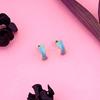Estele 24Kt Gold Plated Enamel Overlapping Stud Earrings for Women, One Size (368/712 ER)