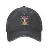 Mushroom Buddha Baseball Caps Vintage Distressed Washed With Yoga Solar System Sun Cap Activities Unstructured Soft Caps Hat