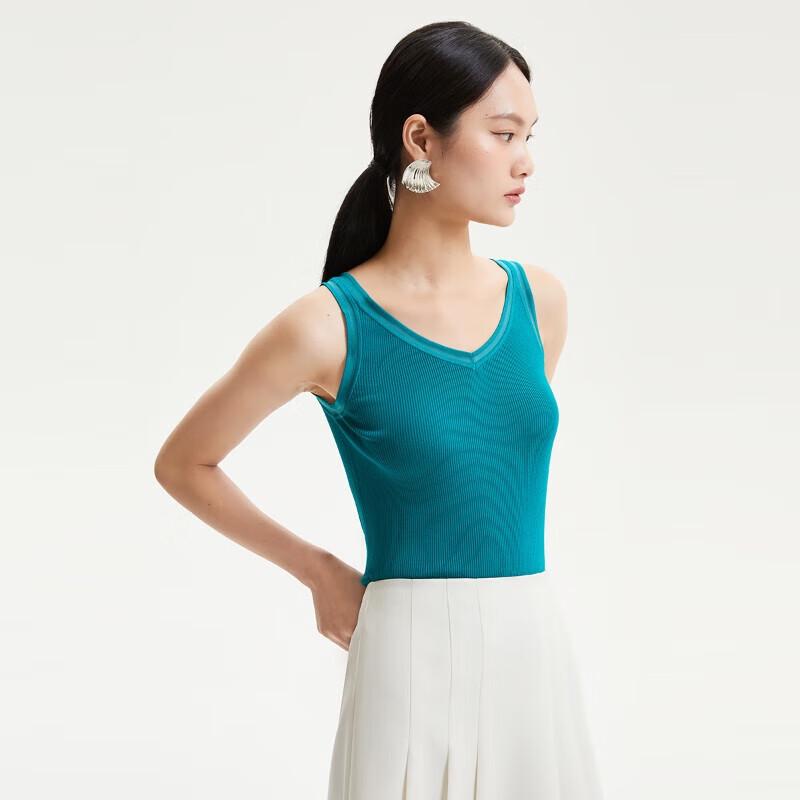 Veromoda Women's Ribbed V-Neck Camisole Tank Top