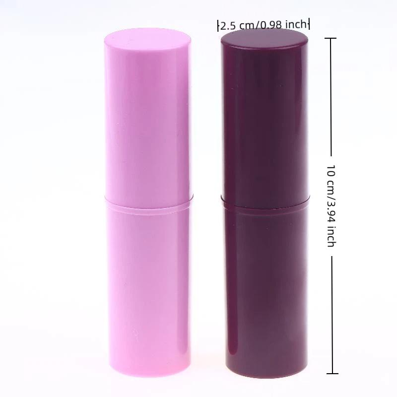 10G Empty Lip Balm Tube With Lids Plastic Purple Perfume Deodorant Highlight Containers Portable Makeup Rotatable Lipstick Tubes