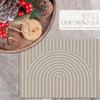 Boho Abstract Dish Drying Mat, Modern Minimalist Neutral Lined Absorbent Dish Drainer Reble Washable Drying Mat Pad for Kitchen Counter, Boho Kitchen