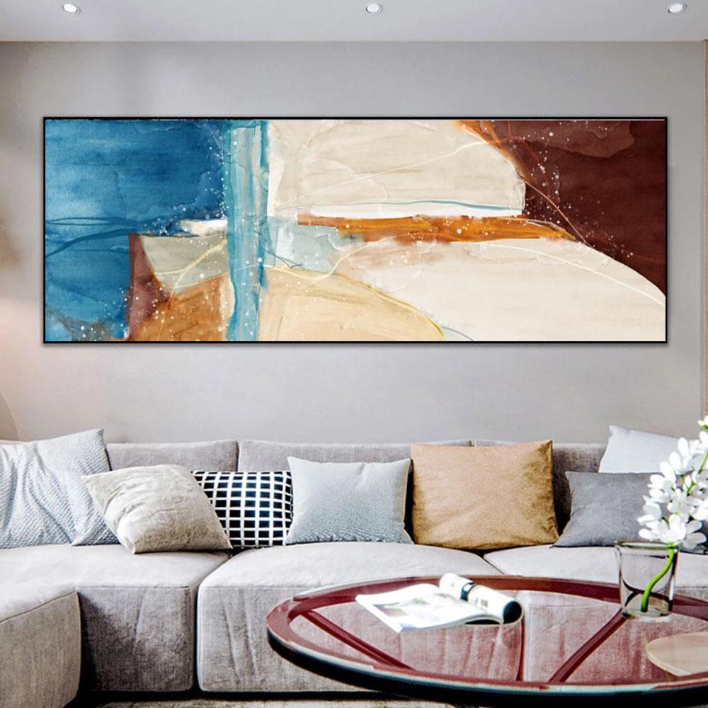 Abstract Ink Smudge Line Color Block Canvas Painting Nordic Posters and Prints Wall Art Pictures Living Room Home Decor No Frame