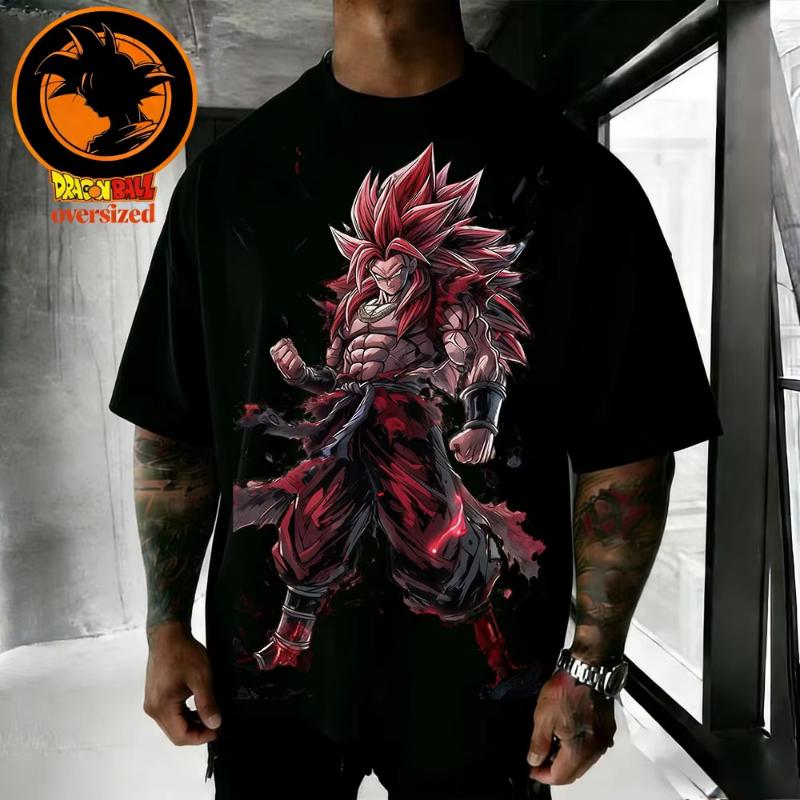 2026 Summer Dragon Ball Series Retro Pure Cotton Mens Tshirt Wukong Printed Oversized Casual Shirt Unisex Parentchild Suit