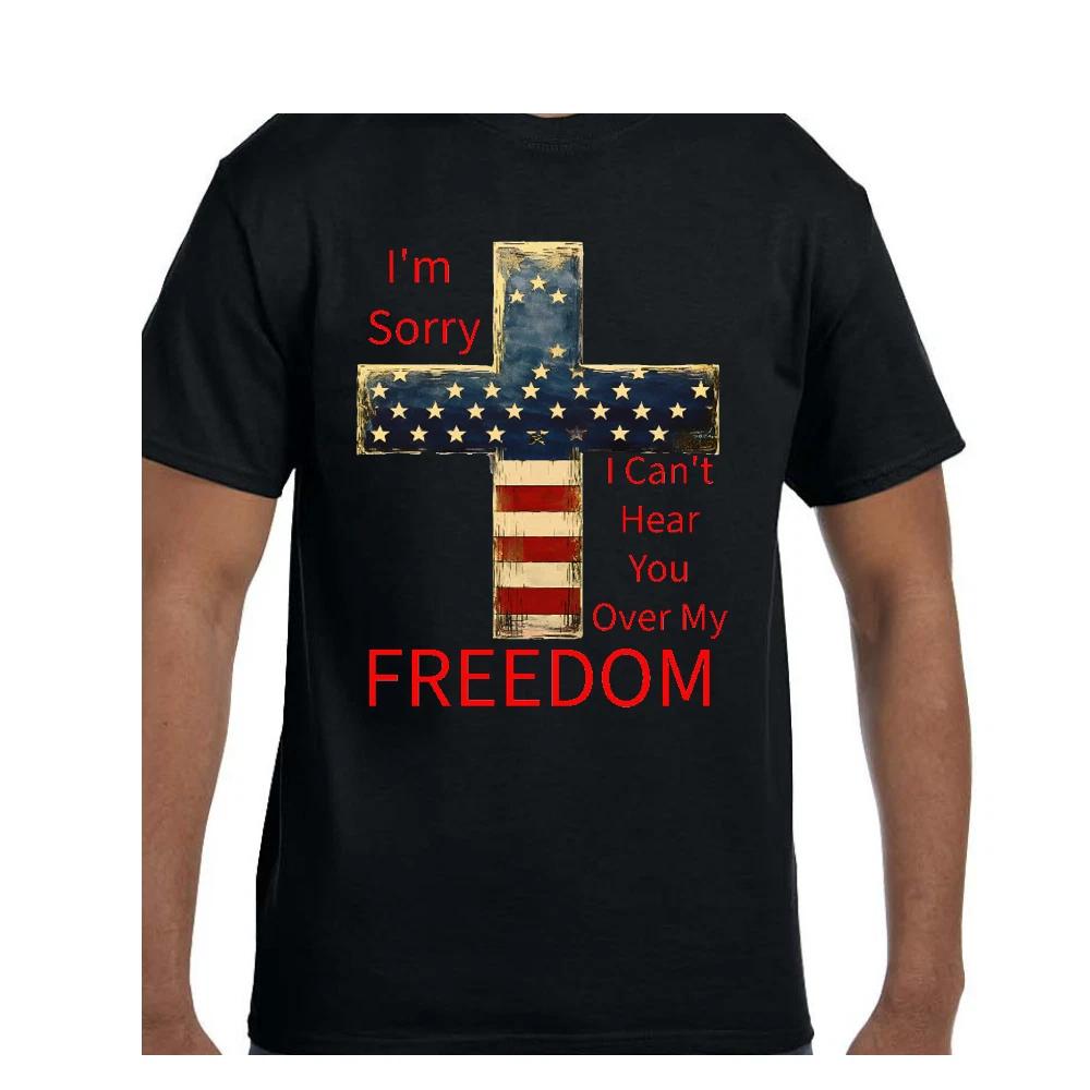 

Patriotic T shirt I m Sorry I Can t Hear You Over My Freedom Youth/Adult Sizes XL