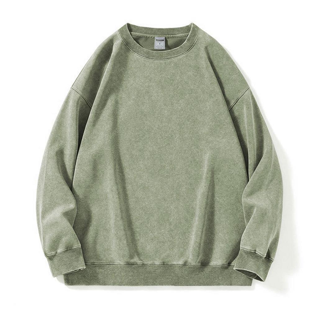 Men's  And  Women's  Trend  Loose  Retro  Wash With Water  Aging  Big News  Round Neck  Hoodie