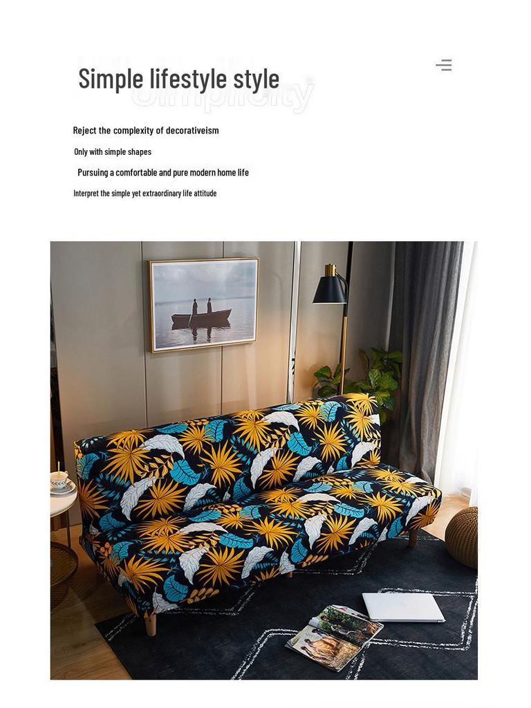 Elastic Dustproof Foldable Armless Sofa Bed Cover