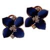 Women Four Ear Studs Rhinestone Crystal Hypoallergenic Earrings