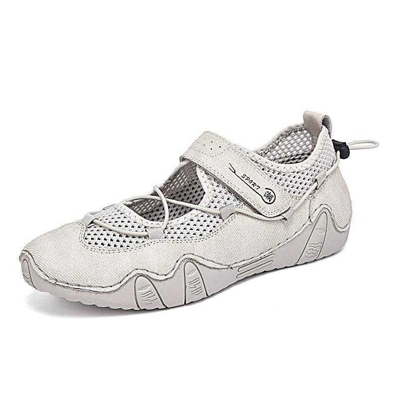 Fashion Breathable Air Mesh Ethnic Suede Comfy Women Microfiber Leather Ladies Leisure Soft Flats Leather Summer Loafer Hook Shoes