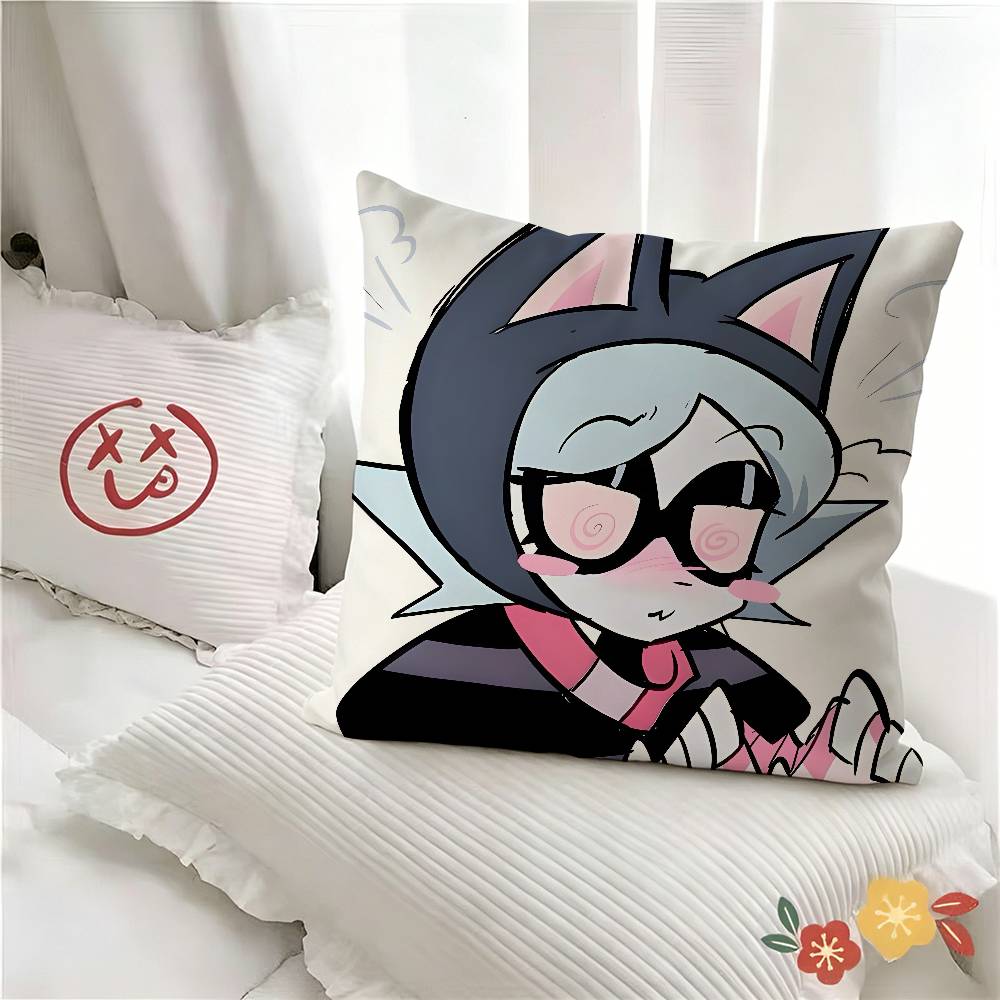 pc Popular Animation PPsychocuties Pillow Case Fashion Square Pillowcase Bedroom Sofa Room Ins Decoration Leisure