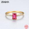 925 Sterling Silver Fashion Zircon Ring for Women Simple Luxury Wedding Jewelry Party Gift