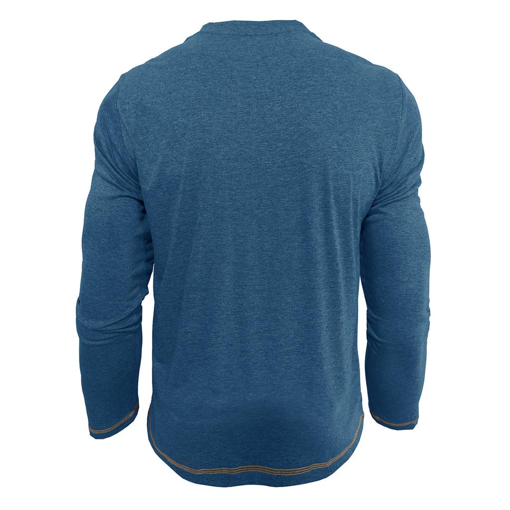 Herren Henley Kragen Langarm T-Shirts Einfarbig Frühling Herbst Freizeit T-Shirt Herren