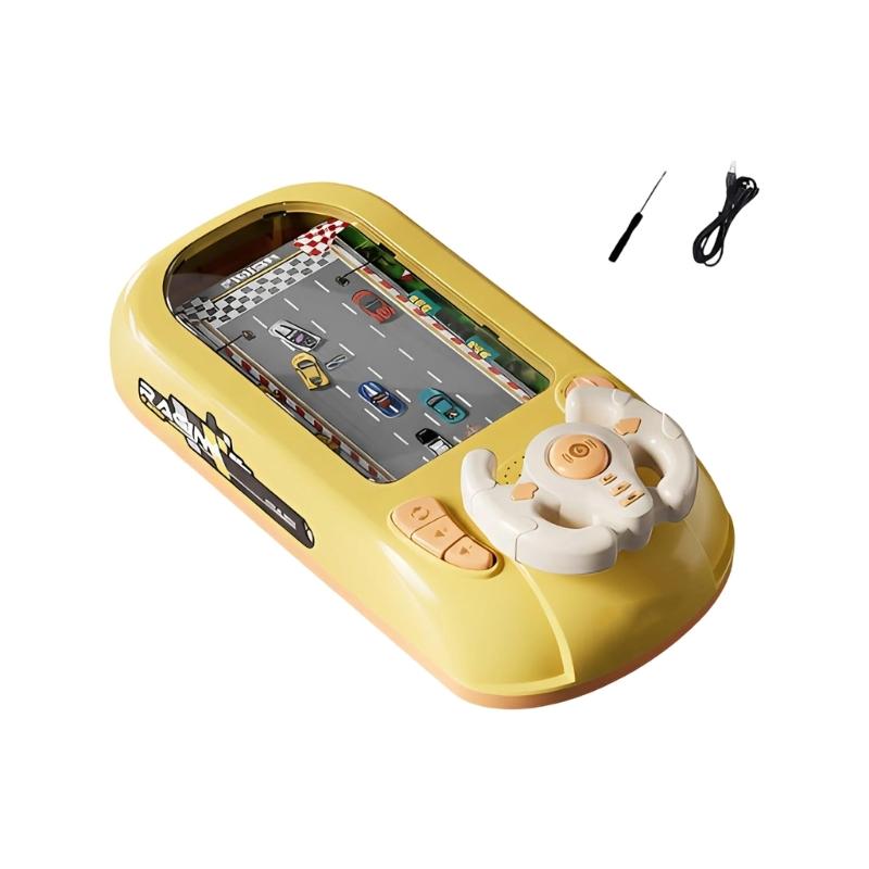 

Toddler Simulated Driving Racing Car Game Steering wheels Toy Interact Educational Learning Toy for Boys 4-6 жёлтый