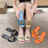 Fashion New Chain Women Slippers Summer Slippers Low Heel Women's Sandals Indoor Bathroom Outdoor Walk Fashion Show Plus Size 35-42