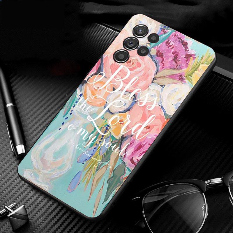 Phone Case for Samsung S26 S25 S24 S23 S22 Ultra S23 S22 S25 Plus S24 FE S26Edge Bible Verse Jesus Christian Case