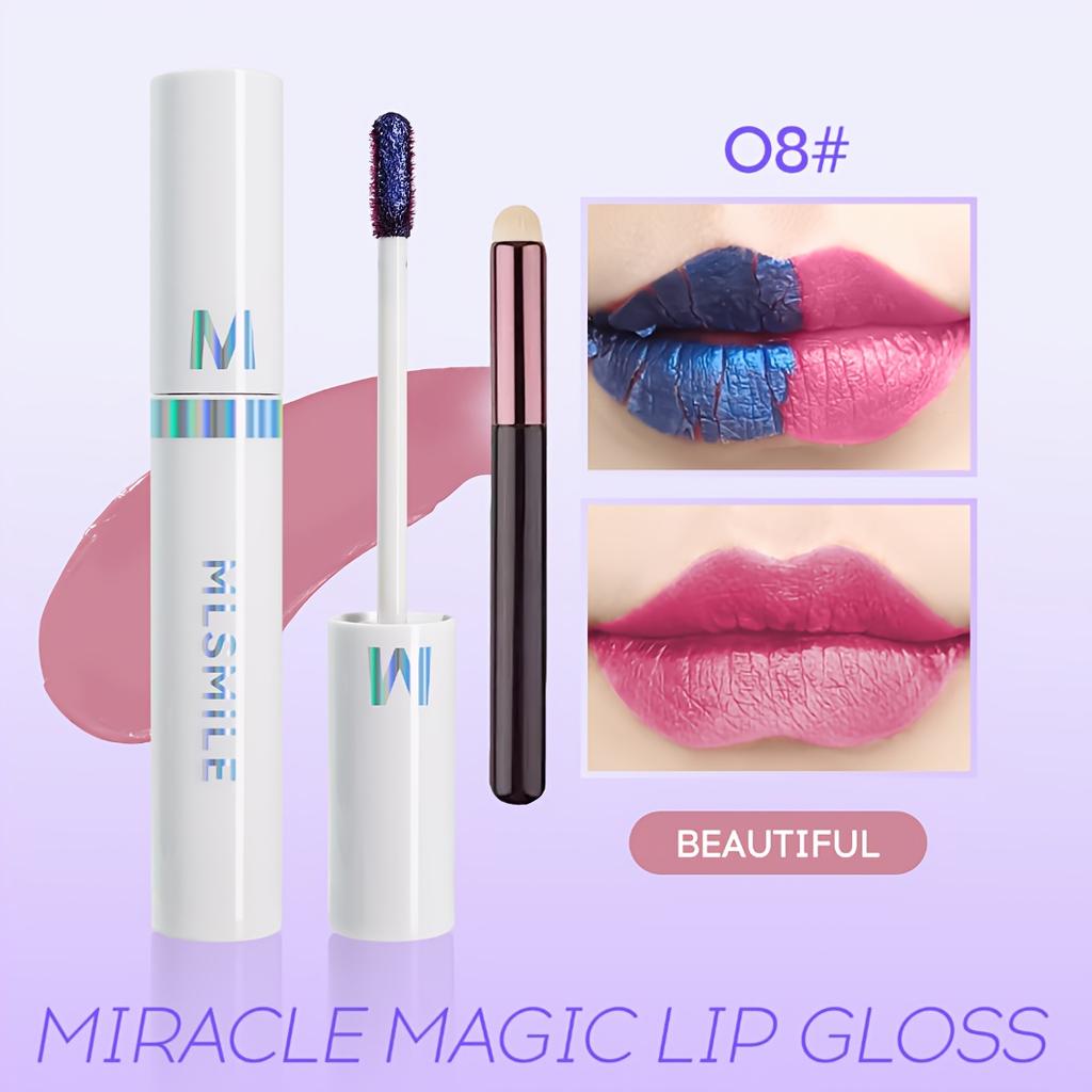Magic Lip Mask Lip Glaze + Lip Brush | Long-lasting, Waterproof, Anti-smudge Lip Glaze, Plant Moisturizing Formula, Matte Lipstick