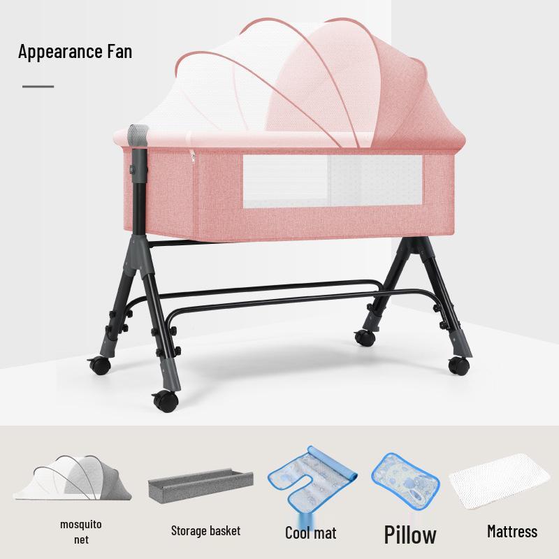 Трансформируемая детская кроватка и колыбель: Портативная, Складная, Многофункциональная Прикроватная Колыбель для Новорожденных.