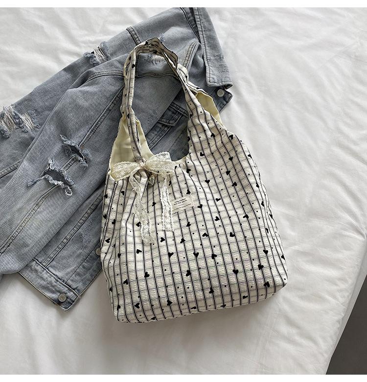 2025 New Autumn Plaid Canvas Tote - Casual High-Value Commuting Shoulder Bag