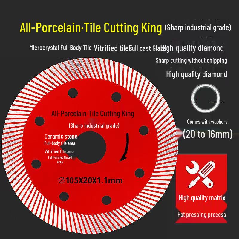 Ultra-Thin All-Porcelain Tile Cutting Disc - No-Chip Ceramic & Marble Saw Blade for Angle Grinders