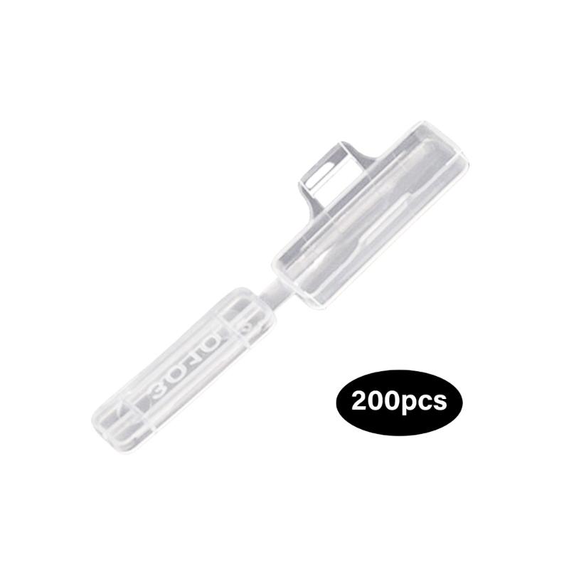 

200Pcs Practical Reusable Cable Identification Box Clear Window Secure Fastening Portable for Office Industrial Use 3010