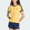 Women's Adidas Originals T-Shirts Women's Sunlight Yellow Crew Neck Moderate Nipped-in Waist