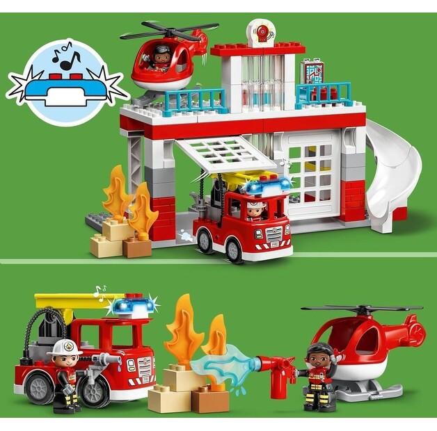 LEGO DUPLO 10970 Fire Station and Helicopter with Sound