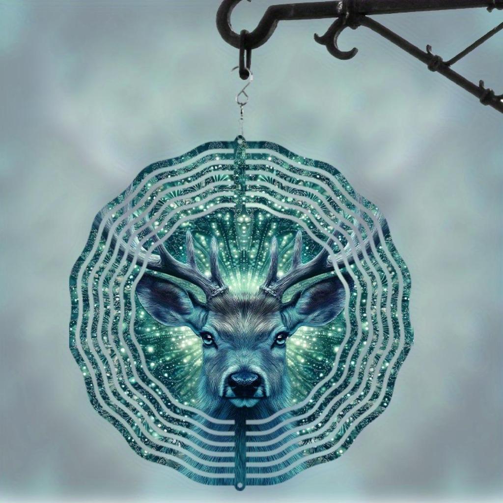 360 Degree Rotating Metal Wind Chime 25.4cm for Garden Balcony Decoration Battery Free Artistic Hanging Wind Chime Gift for Friends Family All Seasons