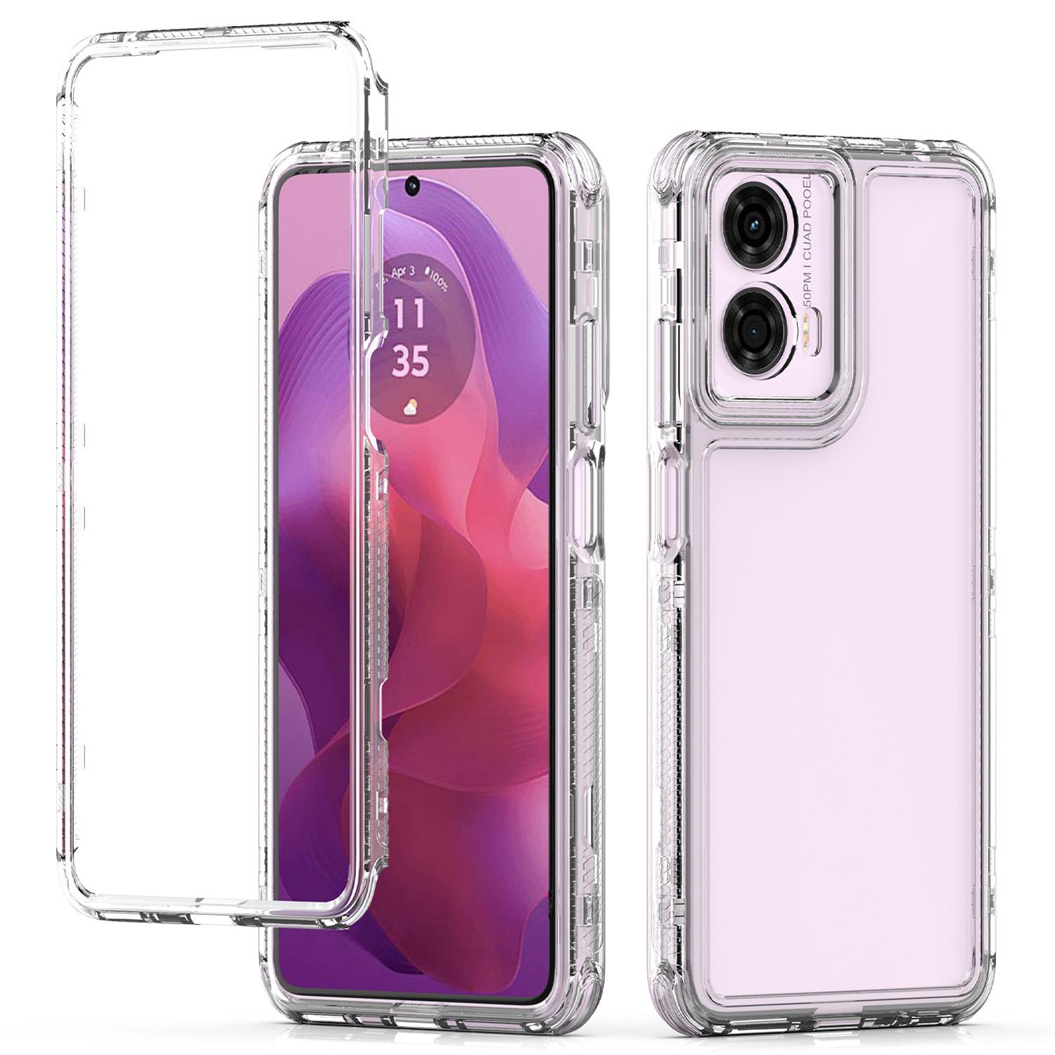 

For Motorola Moto G04 4G/G24 4G Clear Case Acrylic+TPU Phone Cover A