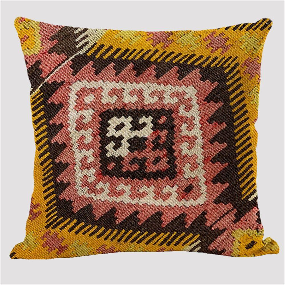 

Abstract Sofa Decor Ethnic Pillowcase Cushion Cover Bohemian Patterns Pillowslip Linen Pillow Case 37