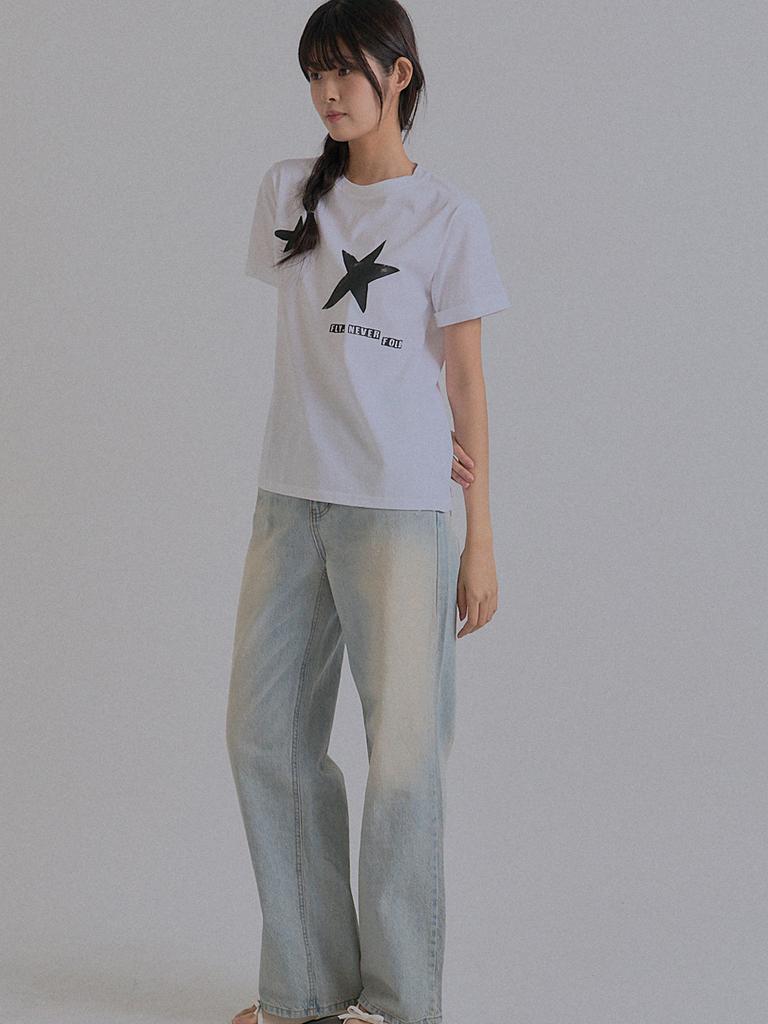 SORRY, TOO MUCH LOVE Fly Stars T-Shirt_White
