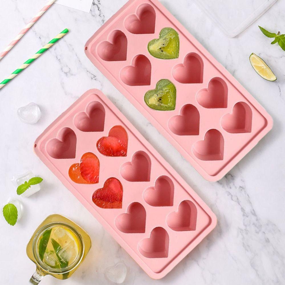 Food Grade Ice Cube Mold Silicone Ice Tray Kitchen Tool Heart Shaped Ice Mold  Summer