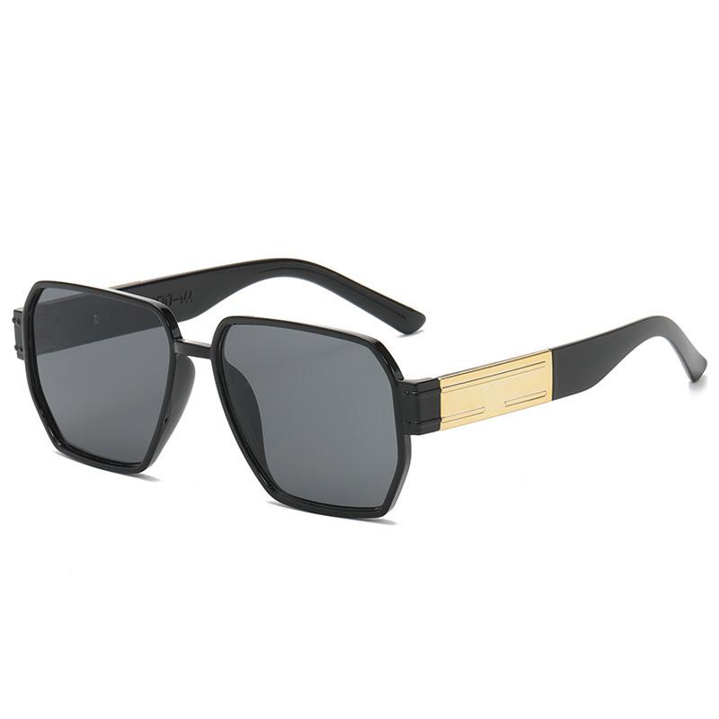 Non-polarized Fashion Irregular Retro Polygonal Men Sunglasses European and American Trendy Women's Sunglasses