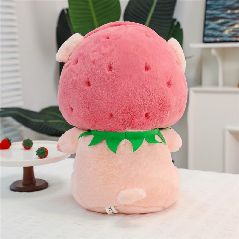 Super Cute Strawberry Pig Plush Toys Children's Sleeping Pillow Activity Souvenir Healing Office Doll