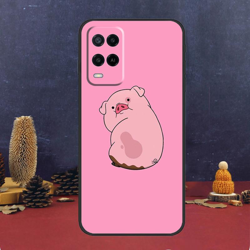 Cartoon Pig Case For Oppo A60 A80 A40 A6 A5 Pro A15 A16 A17 A57 A94 A74 A54 A76 A96 A18 A38 A58 A78 A98