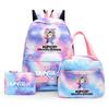 3Pcs/set Anime Demon Hunters Printed Backpack with Shoulder Bag Pengcil Case for Teenager Large Capacity Waterproof Bookbag Back To School Gift