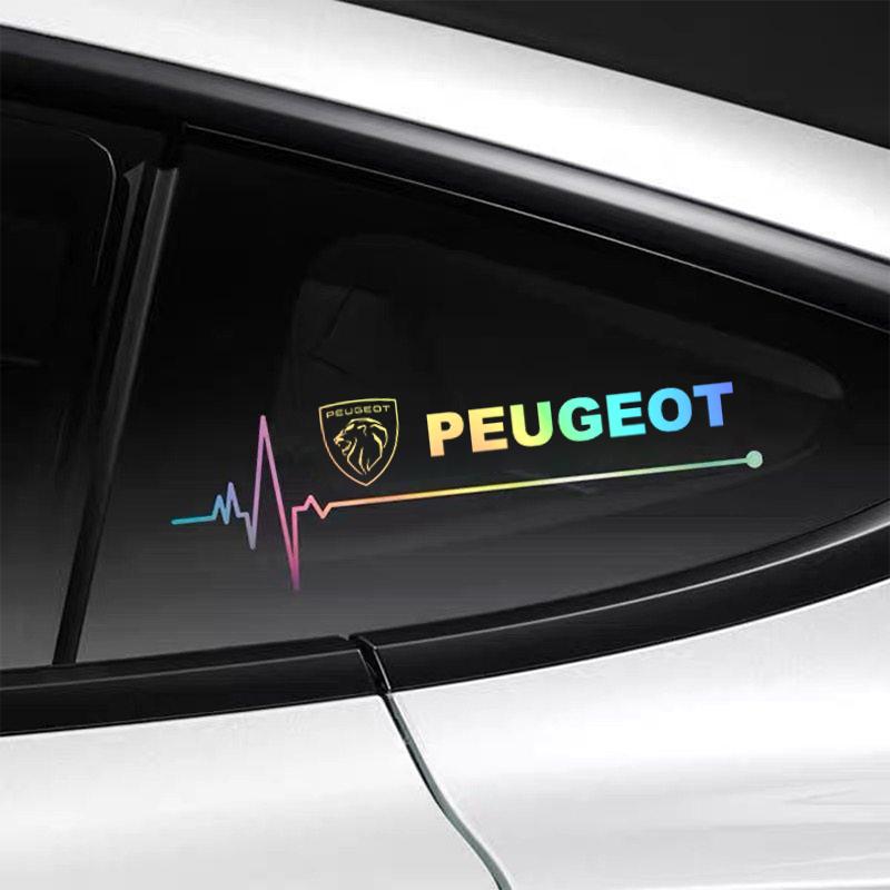 2 car stickers laser reflective decoration suitable for Peugeot 207 208 301 307 308 406 407 408 508 2008 3008 4008 5008 car deco