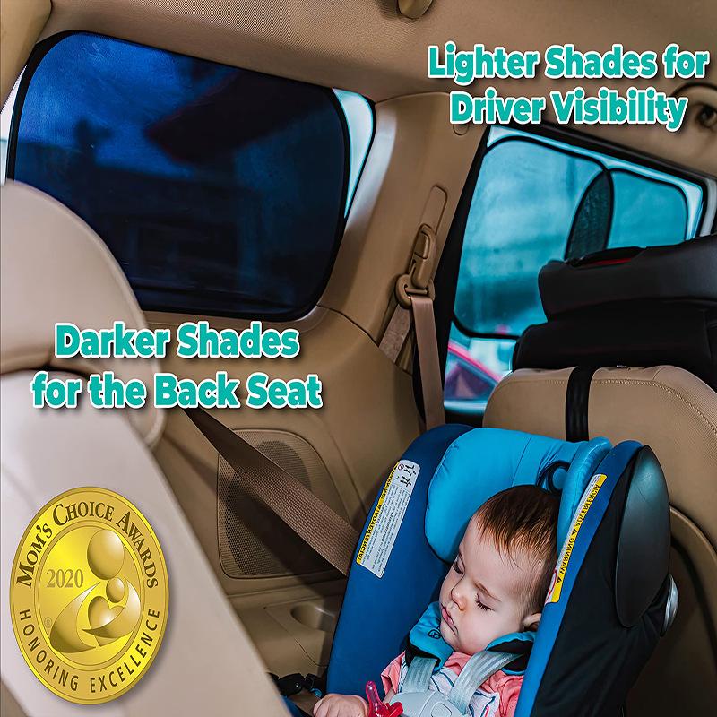 4-Piece PVC Mesh Static Car Sunshade Set for Full Windshield Coverage