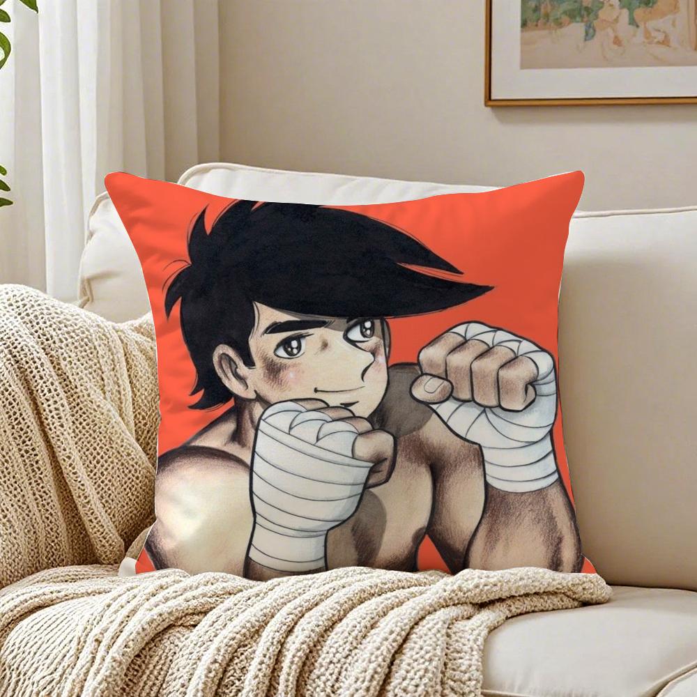 Sports Anime AAshita no Joe Cushion Cover Linen Pillowcase Soft  for Sofa Bed Home Room Decor