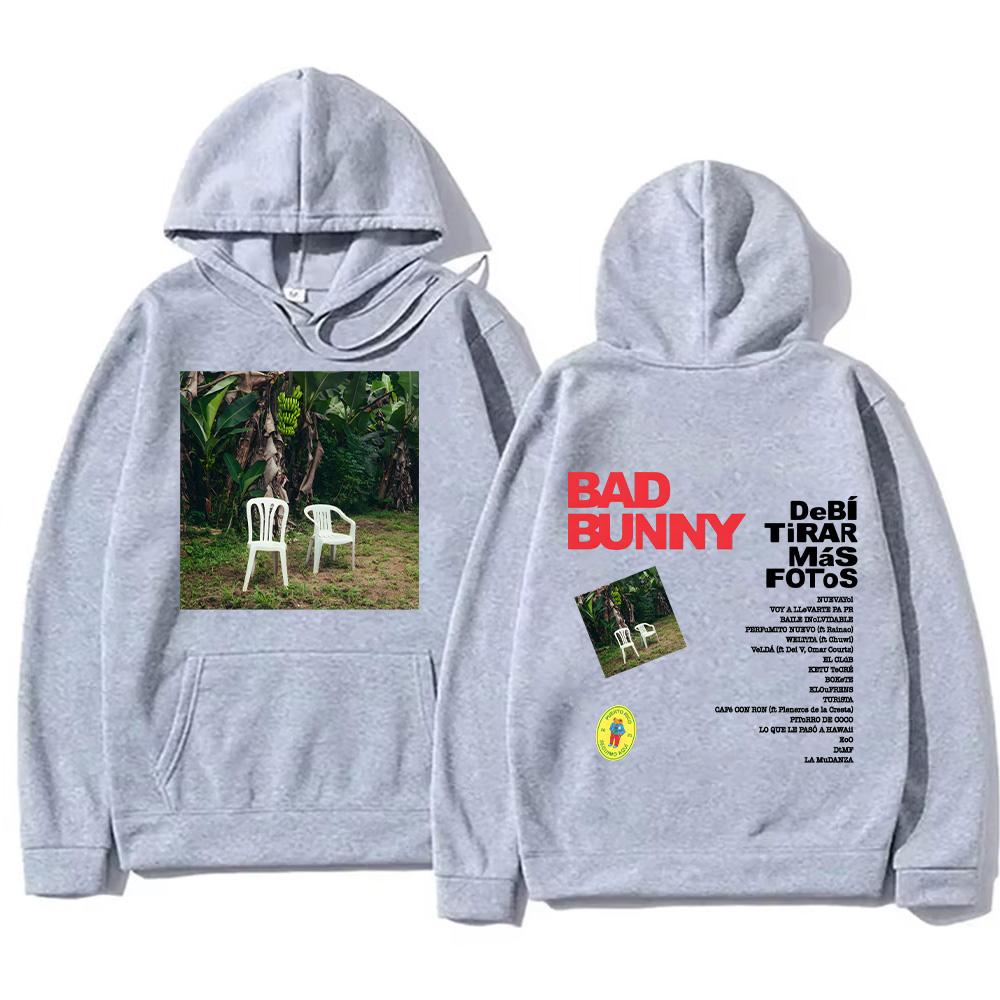 DTMF Debí Tirar Más Fotos Hoodies BAD BUNNY 2025 New Album Sweatshirt Harajuku High Street Pullover Fans Gift Fleece Streetwear